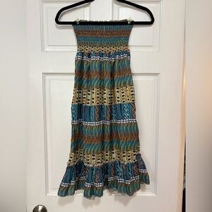 Mudd Girls Maxi Skirt – Size 10 – Blue & Green Pattern